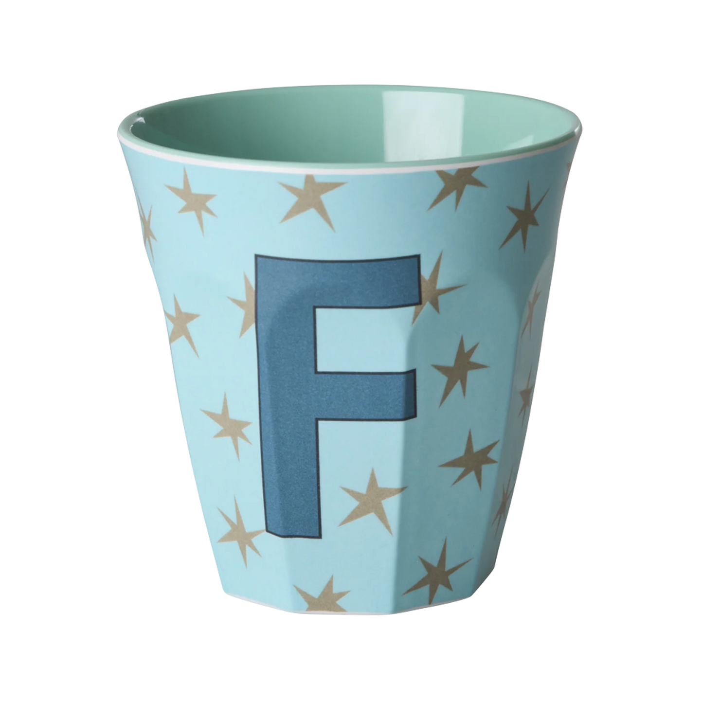 Rice Mellem Alfabetkop - Blue Stars - F
