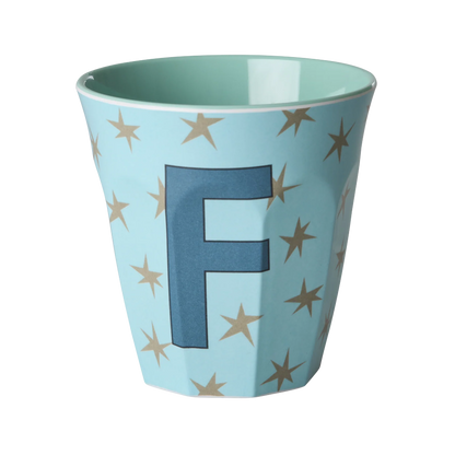 Rice Mellem Alfabetkop - Blue Stars - F