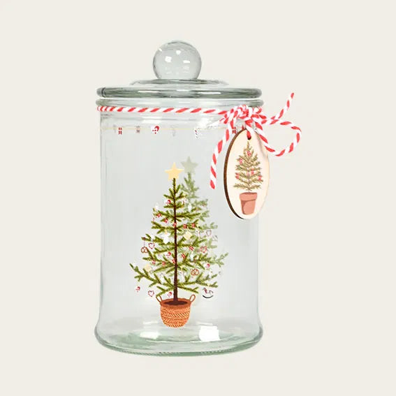 Det Gamle Apotek Glaskrukke, 18 cm.