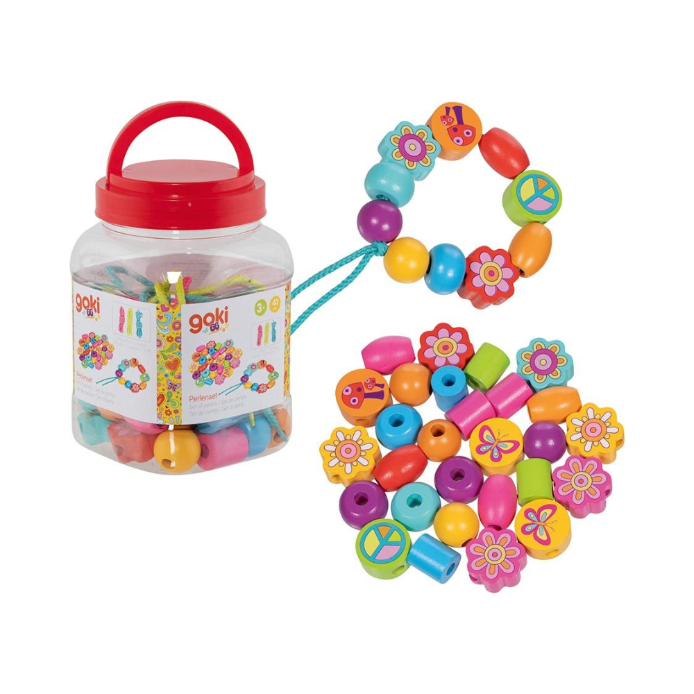 Goki Træperler Flower power