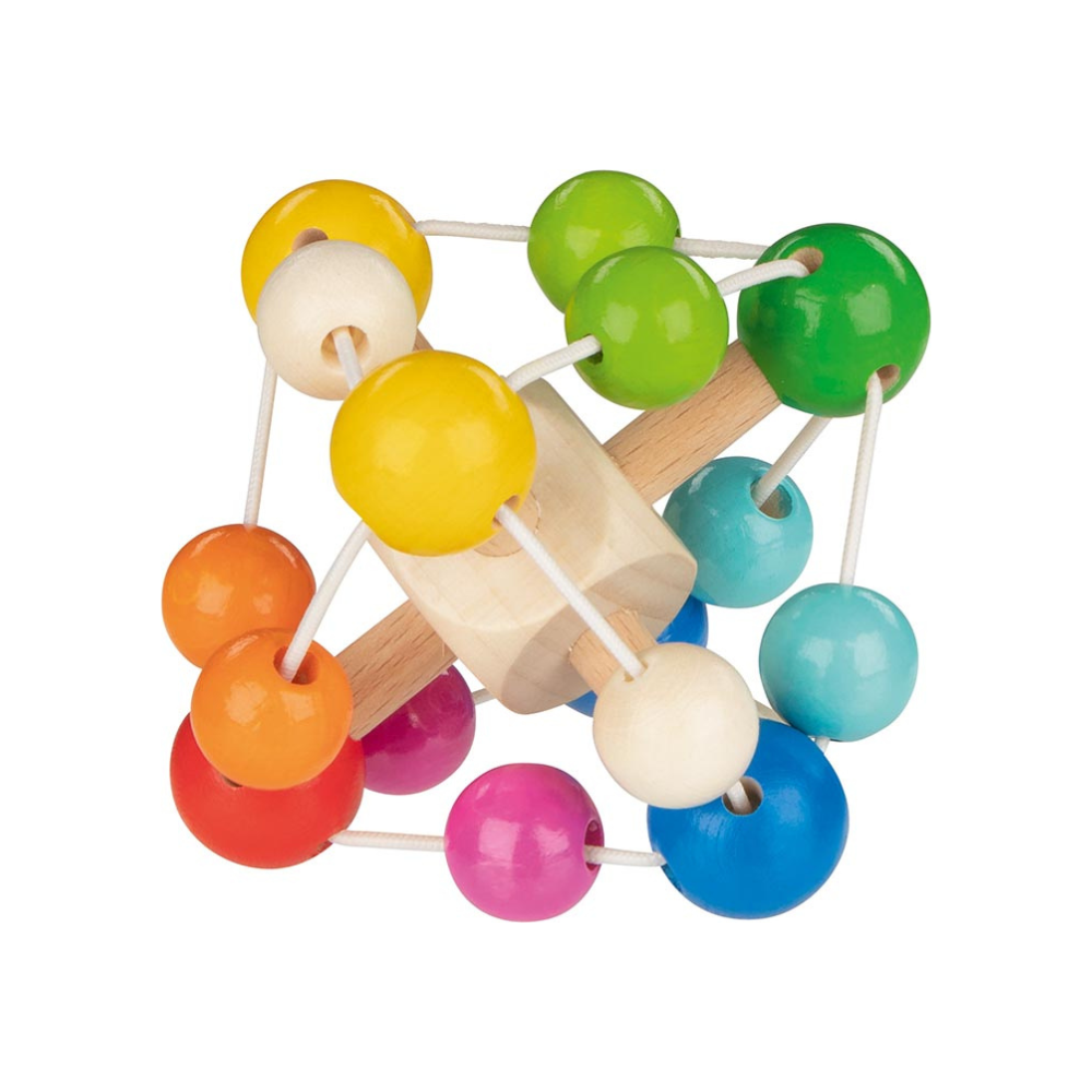 Goki Rangle med træperler, Regnbue