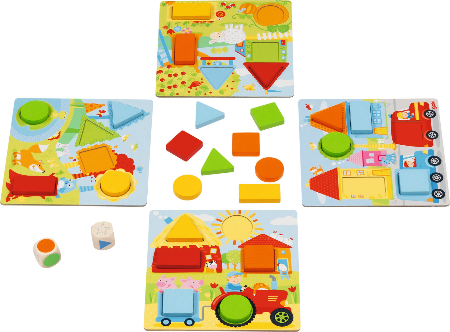 Goki Terningespil med former