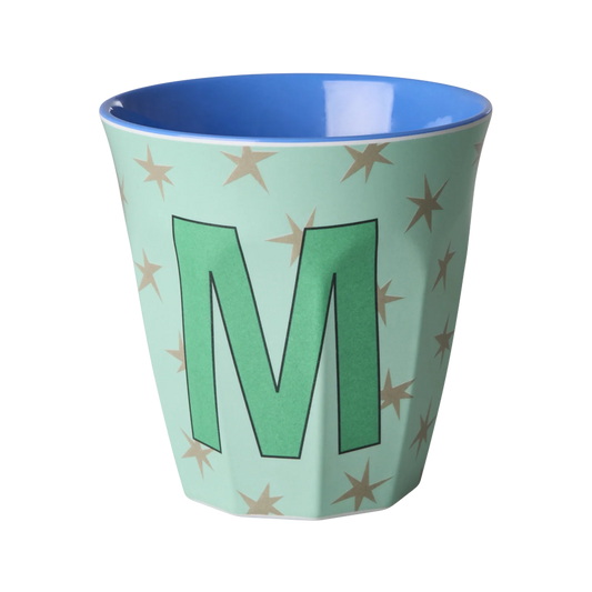 Rice Mellem Alfabetkop - Green Stars - M