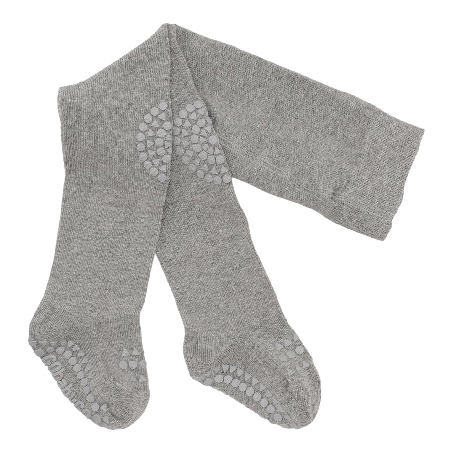 GoBabyGo Kravlestrømpebukser, str. 6-12m. - Grey melange