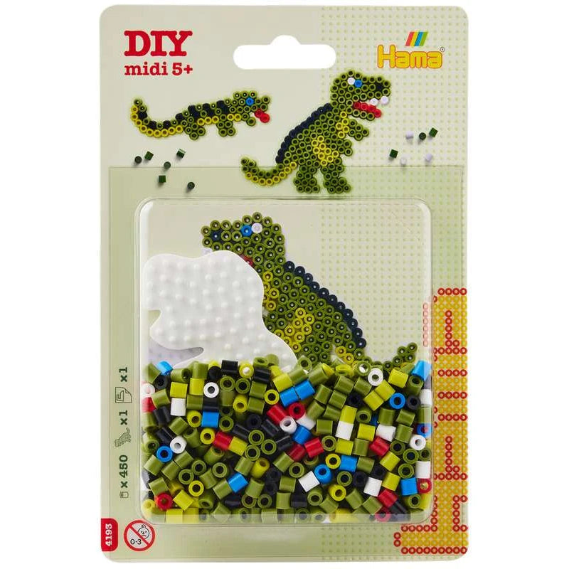 HAMA midi blister lille dinosaur plade + perler