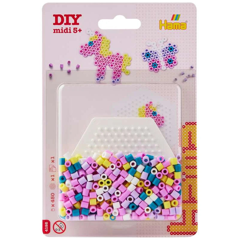 HAMA midi blister lille hexagonal plade + perler