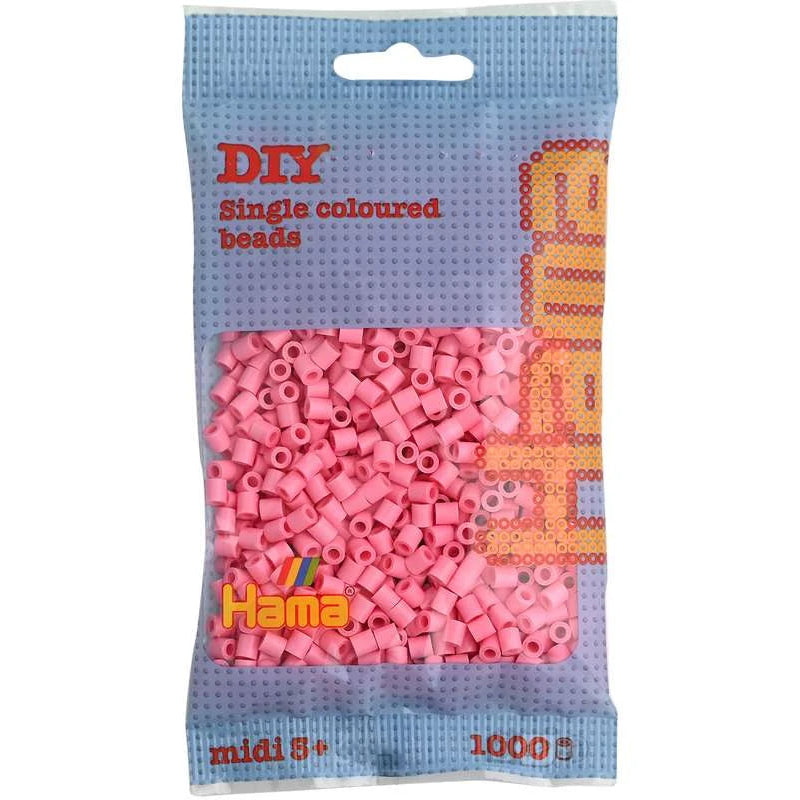 HAMA midi perler 1000stk lyserød
