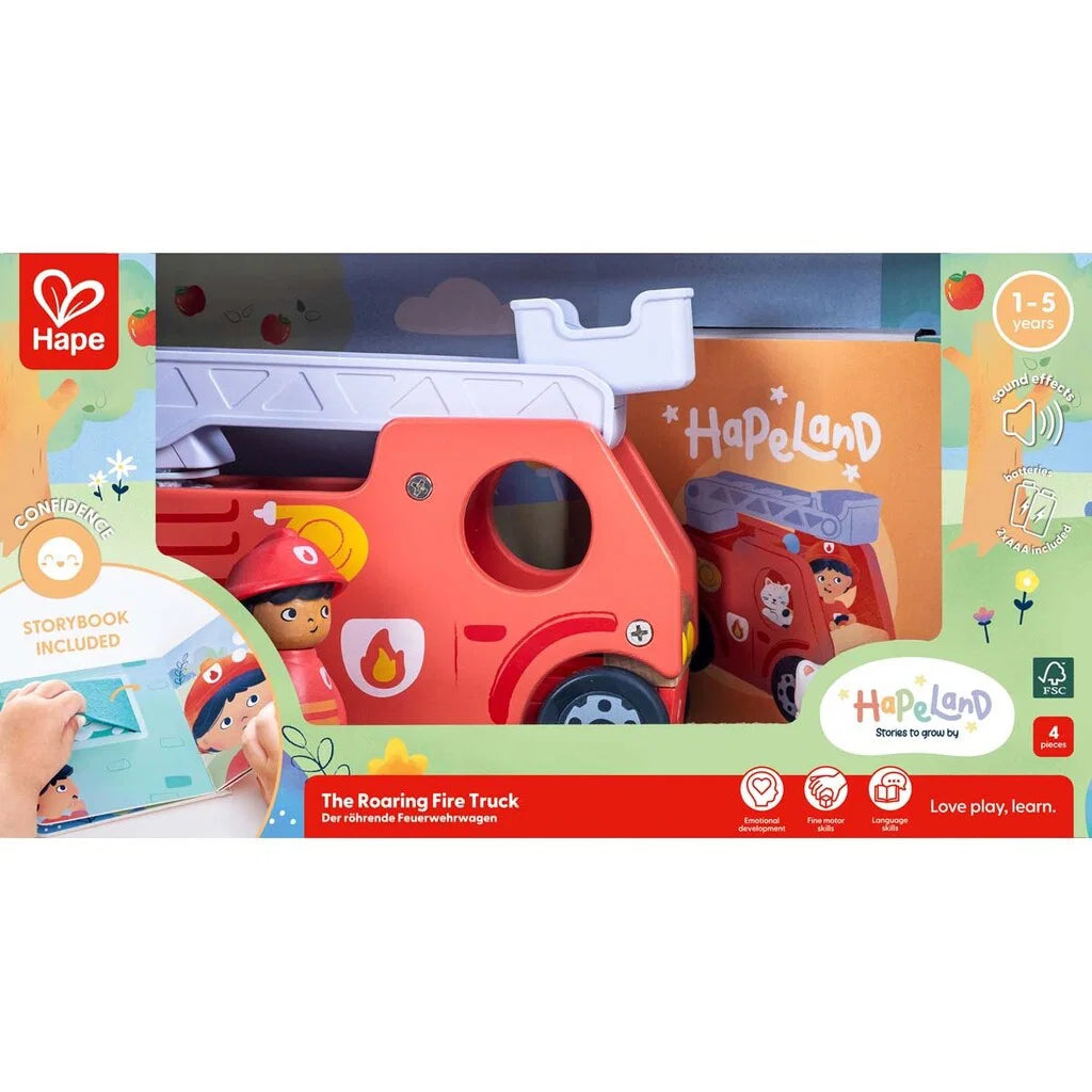 Hape Brandbil med lyd og bog