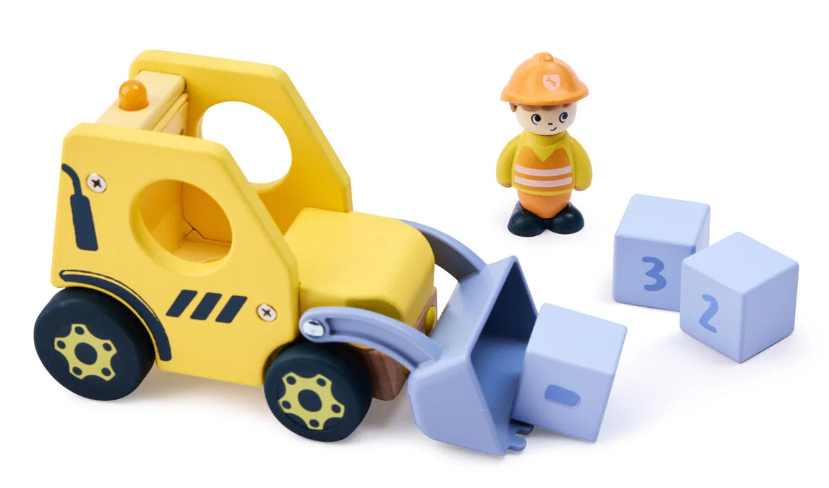 Hape Bulldozer med lyd og bog