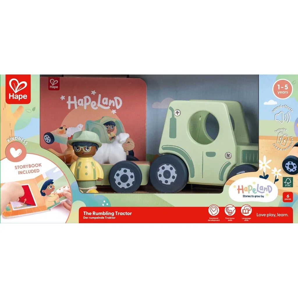 Hape Traktor med lyd og bog