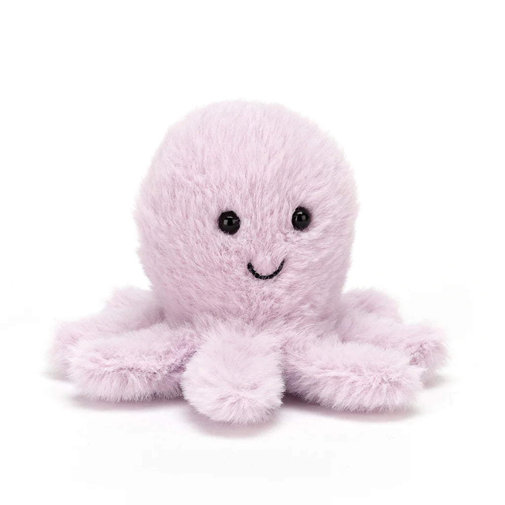 Jellycat Fluffy Blæksprutte, 8 cm.