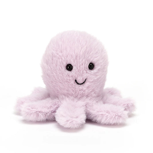 Jellycat Fluffy Blæksprutte, 8 cm.