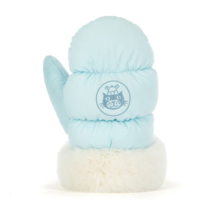 Blå vante bamse.
