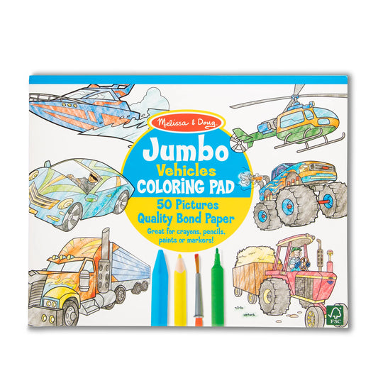 Melissa & Doug Jumbo malebog, Vehicles