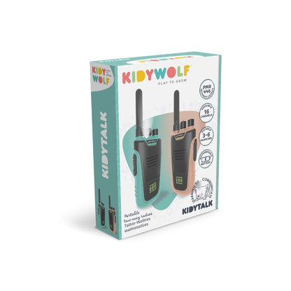 Kidywolf Kidytalk Walkie Talkie, Nude-cyan