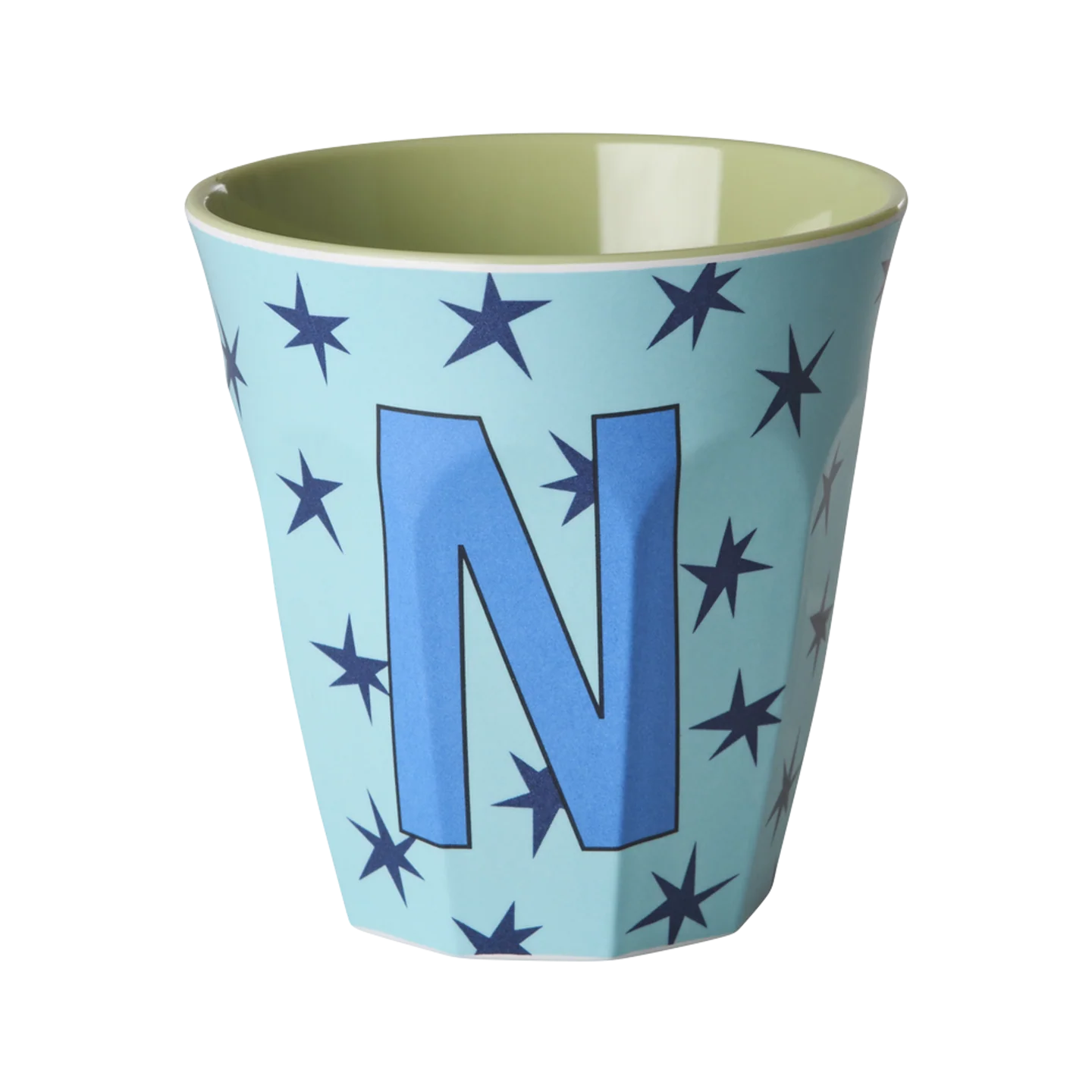 Rice Mellem Alfabetkop - Soft blue Stars - N