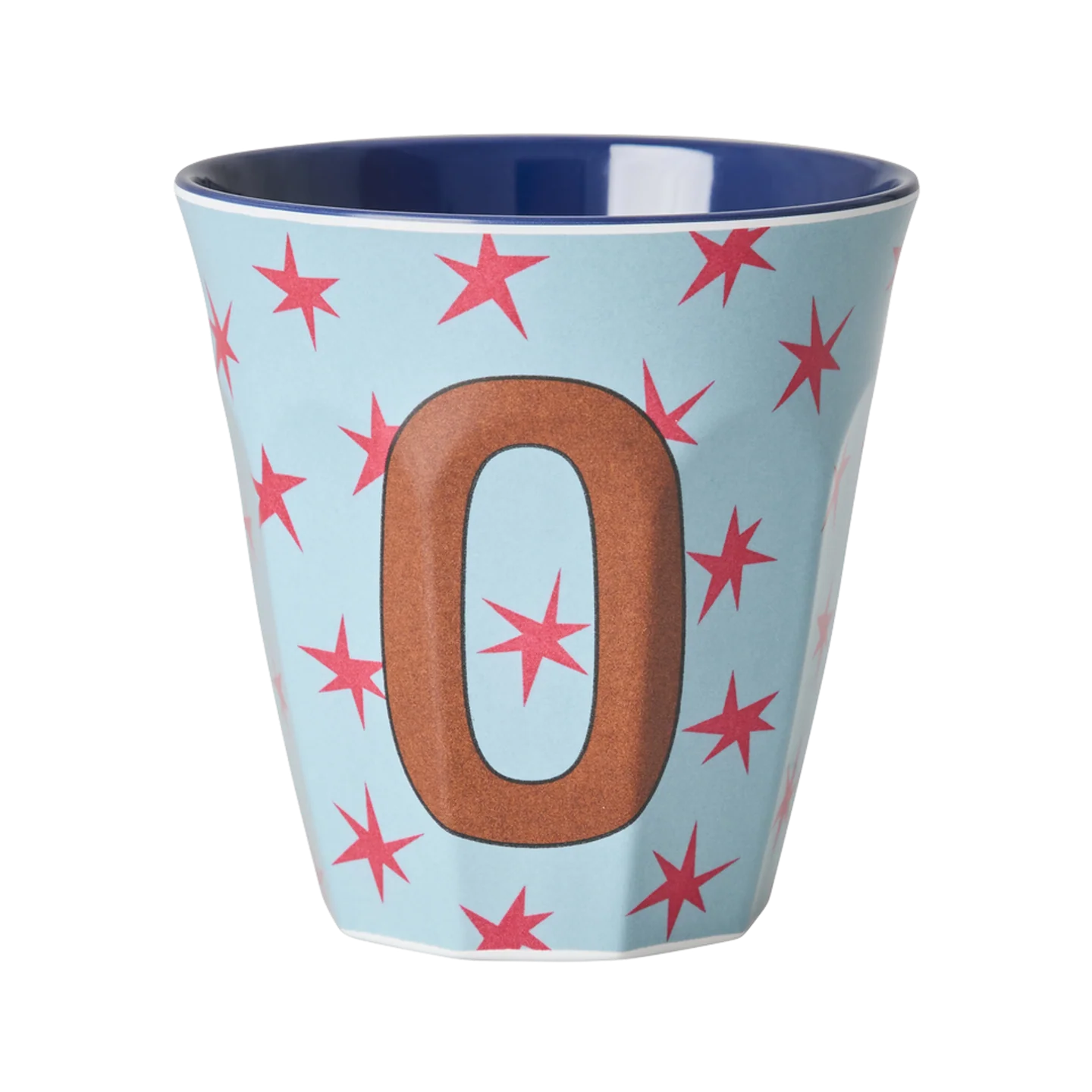 Rice Mellem Alfabetkop - Dusty blue Stars - O