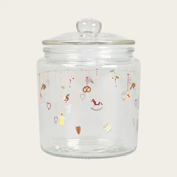 Det Gamle Apotek Christmas Glaskrukke, 16 cm.