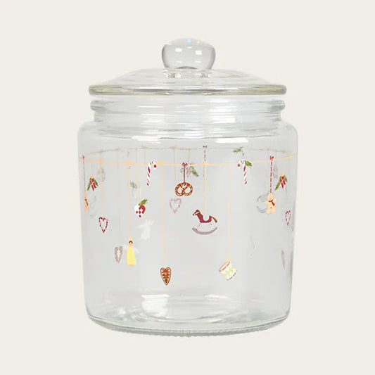 Det Gamle Apotek Christmas Glaskrukke, 16 cm.