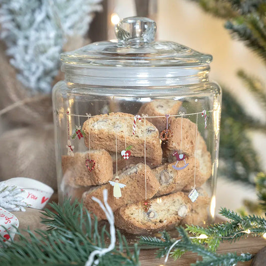 Det Gamle Apotek Christmas Glaskrukke, 16 cm.