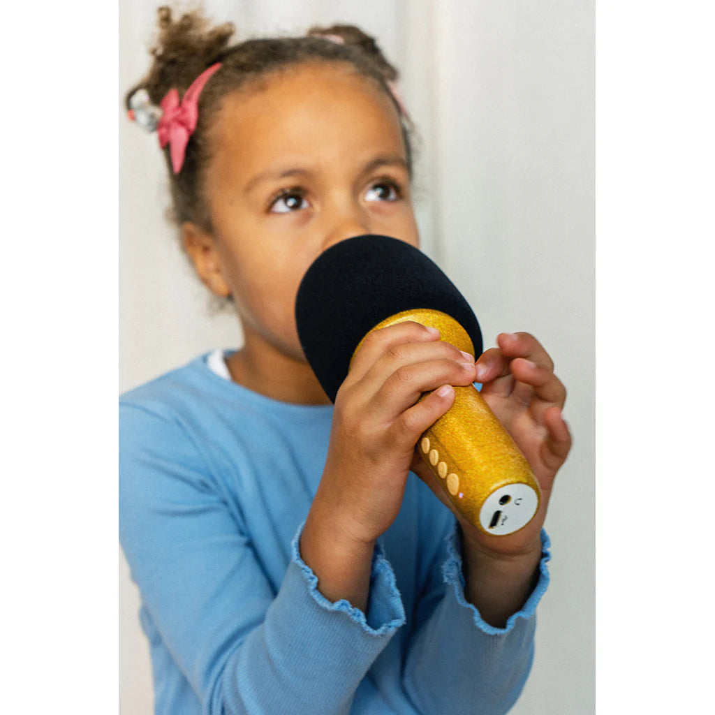 Lalarma Lalarma Glitter Grove mikrofon - Guld