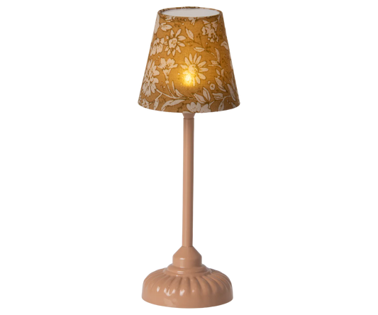 Maileg Vintage gulvlampe, Mus - Mørk pudder