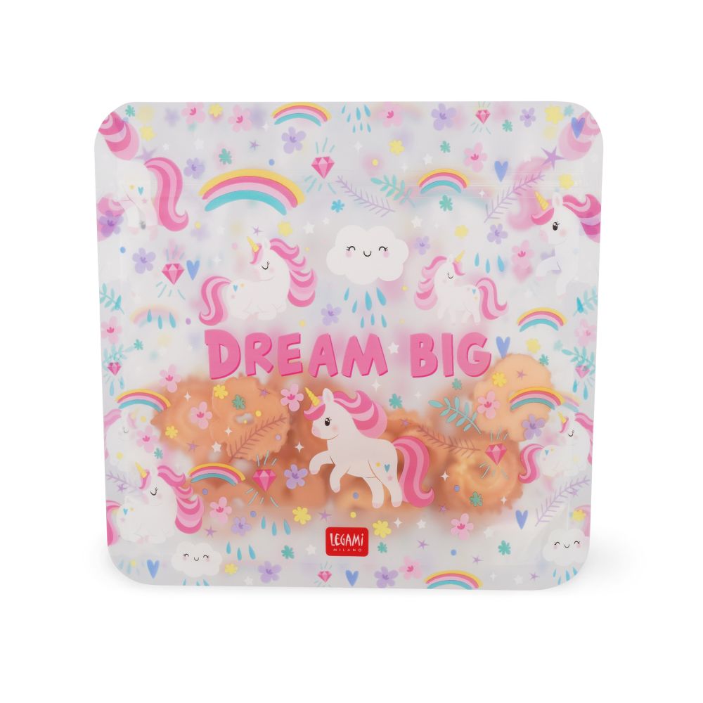 Legami Zip snack bags, sæt med 3 stk. - Unicorn