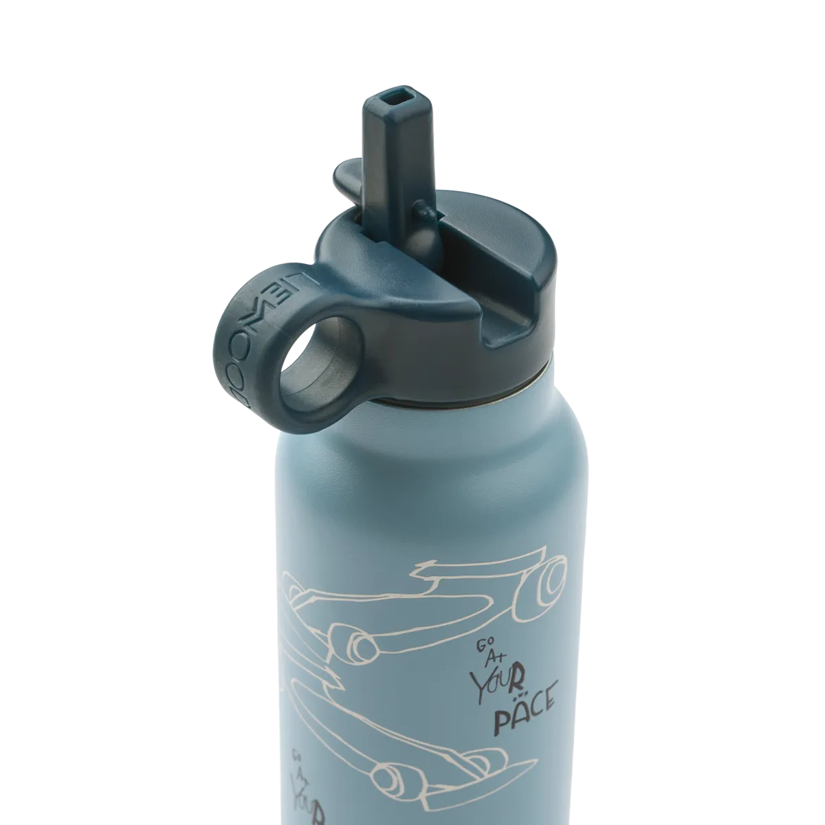 Liewood Falk Drikkedunk 350ml, Race cars/Beach blue