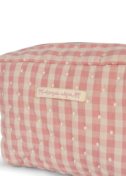 Konges Sløjd Lille toilettaske, Powder Pink Check