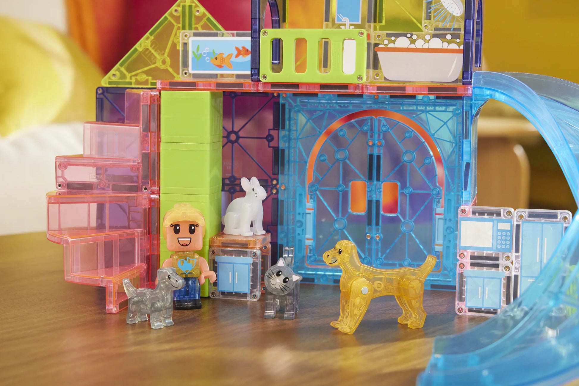Magnetisk legetøj pet playhouse.