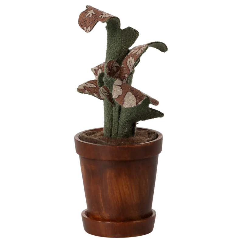 Dukkehus tilbehør krukke med plante.
