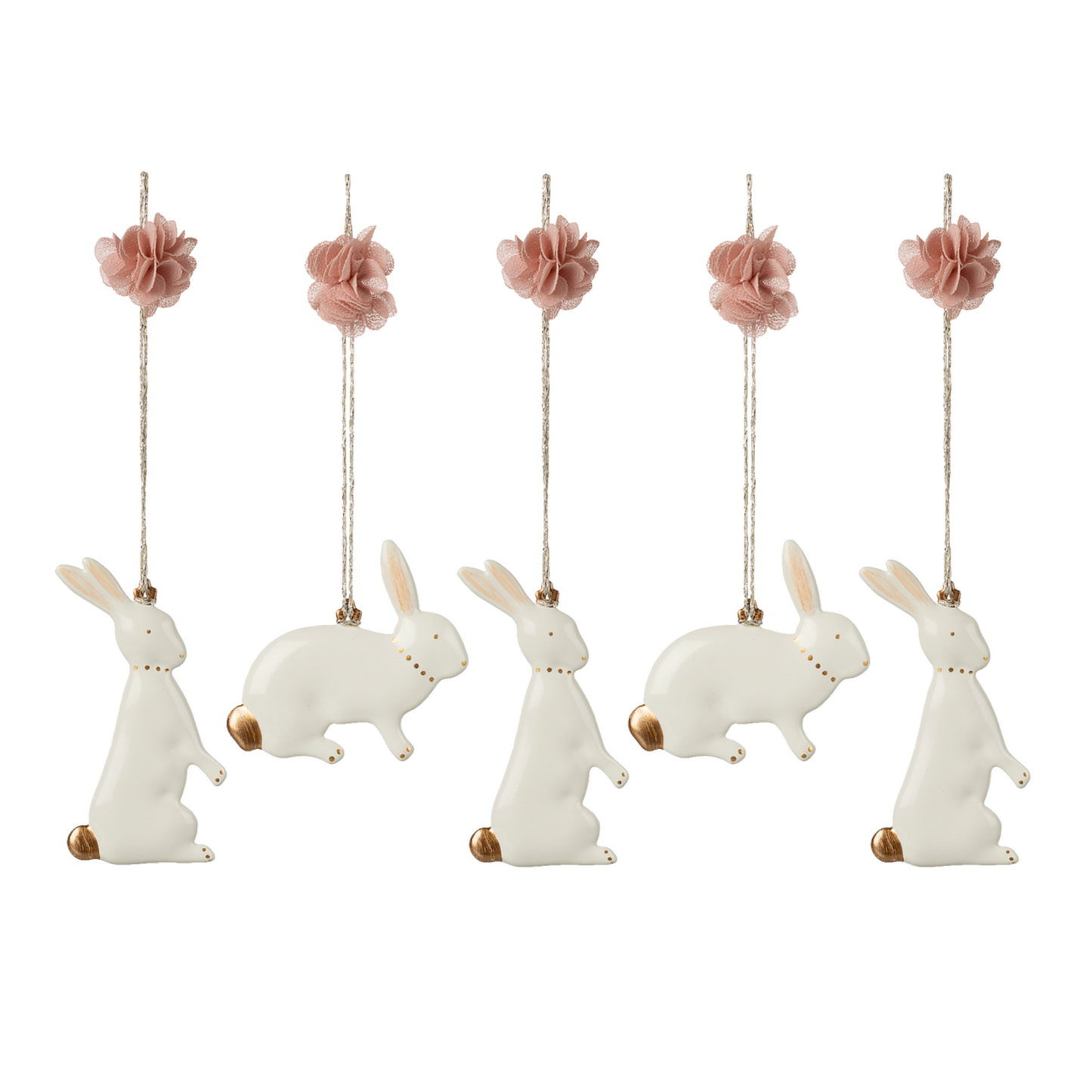 Maileg Metal ornamenter, Påskehare, 5 stk