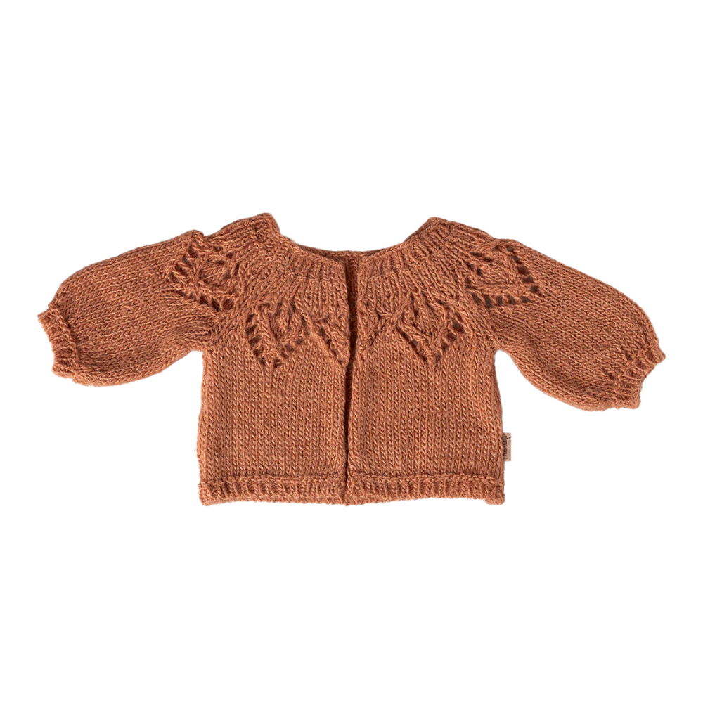 Maileg Strikket cardigan, Størrelse 4 - Gammel rosa