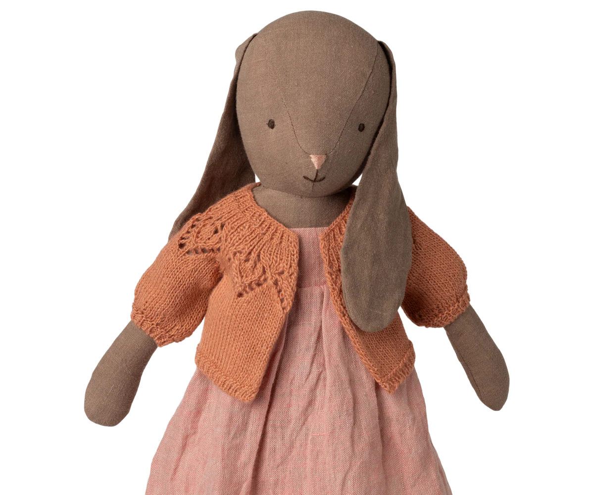 Maileg Strikket cardigan, Størrelse 4 - Gammel rosa