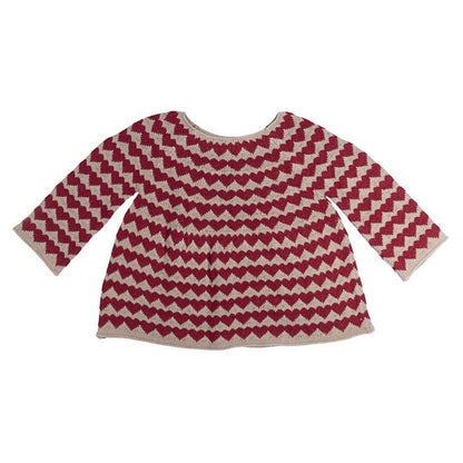 Sweater med hjerter.