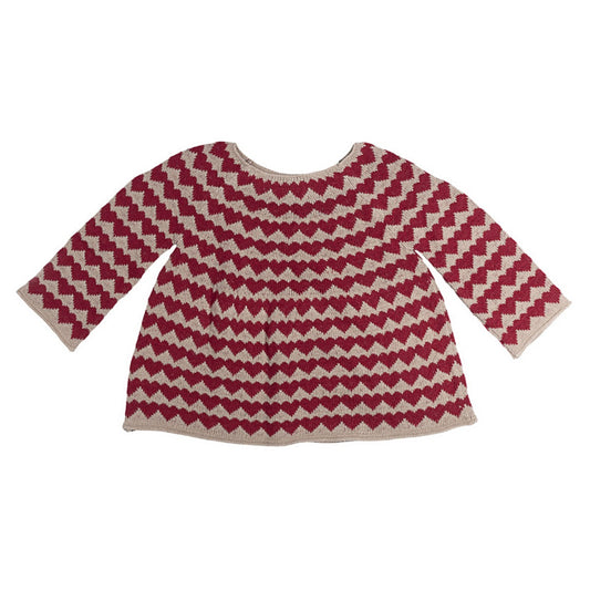 Sweater med hjerter.
