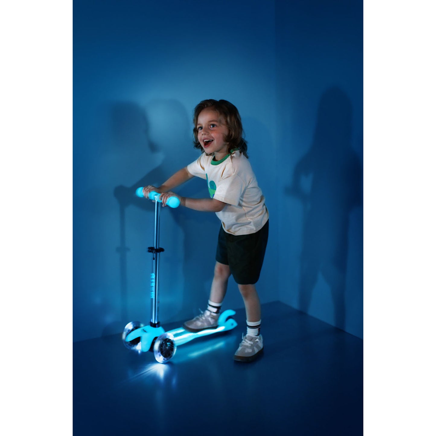 Micro - Løbehjul Mini Deluxe Glow LED Plus - Glacier Aqua