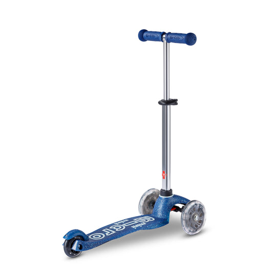 Micro - Løbehjul Mini Deluxe Galaxy Glitter LED - Navy Blue