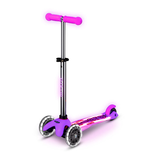 Micro - Løbehjul Mini Deluxe Glow LED Plus - Frosty Pink
