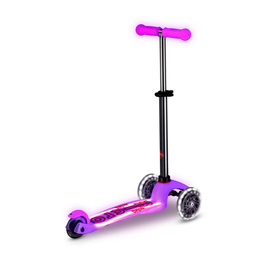 Micro - Løbehjul Mini Deluxe Glow LED Plus - Frosty Pink