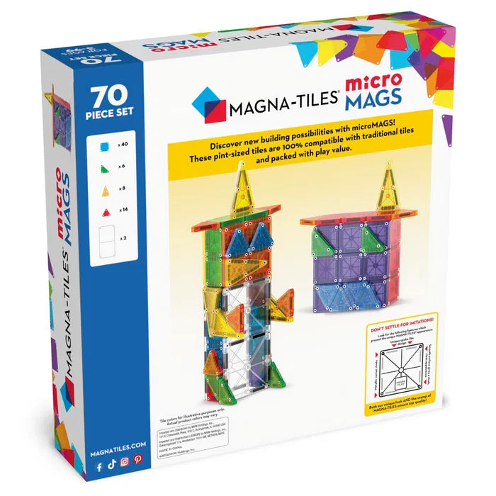 Magna-Tiles microMags Deluxe, 70 dele