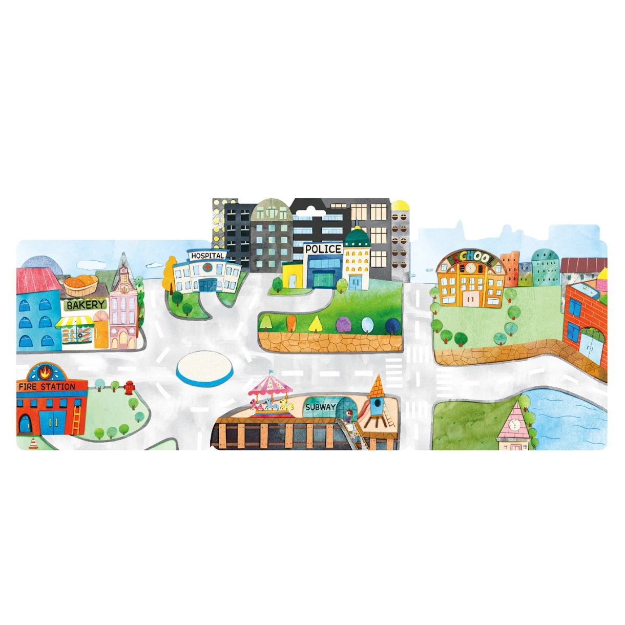 mierEdu - Jelly Stickers 36 stk - Flytbare - Storbyen