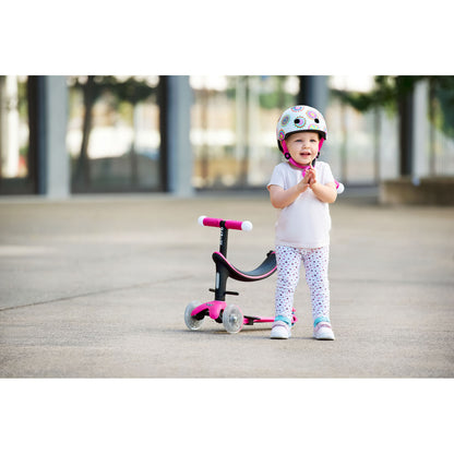 Micro - Løbehjul/Løbecykel Mini2grow Deluxe Magic LED - Pink