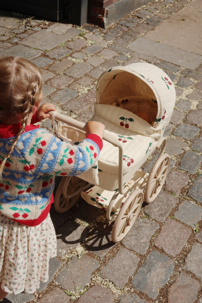 Konges Sløjd Minnie dukkebarnevogn - Ma grande cerise glitter