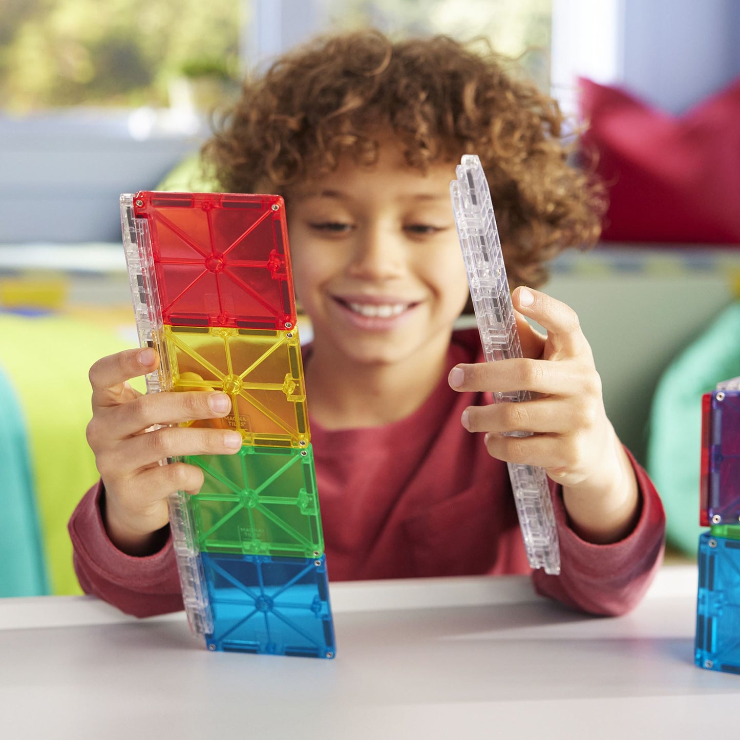 Magna-Tiles Magnetiske skinner til kuglebane, 8 stk