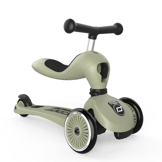 Scoot&ride Løbehjul Highwaykick 1, Olive