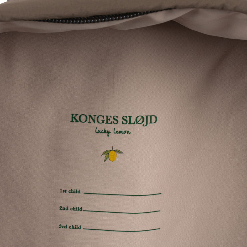 Brun blød rygsæk med tigere på.
