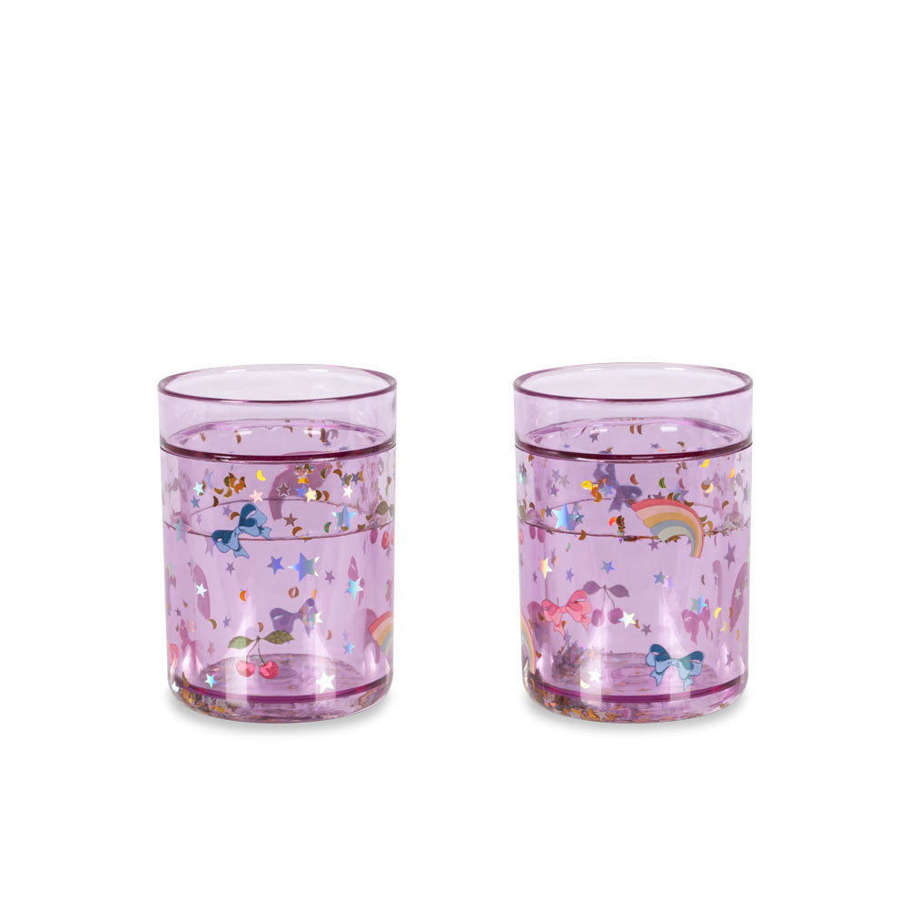 Konges Sløjd Glitter kopper 2-pak, Rainbow twinkle