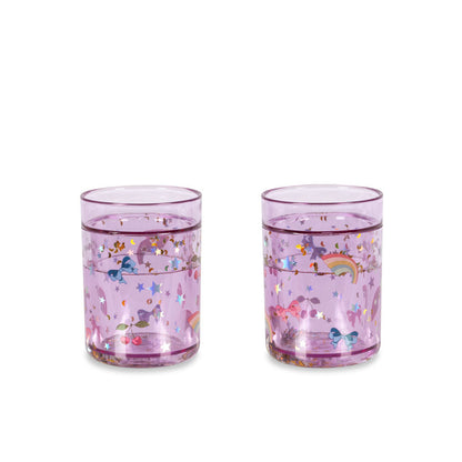 Konges Sløjd Glitter kopper 2-pak, Rainbow twinkle