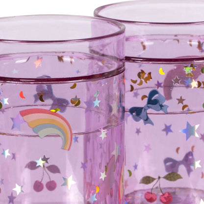 Konges Sløjd Glitter kopper 2-pak, Rainbow twinkle